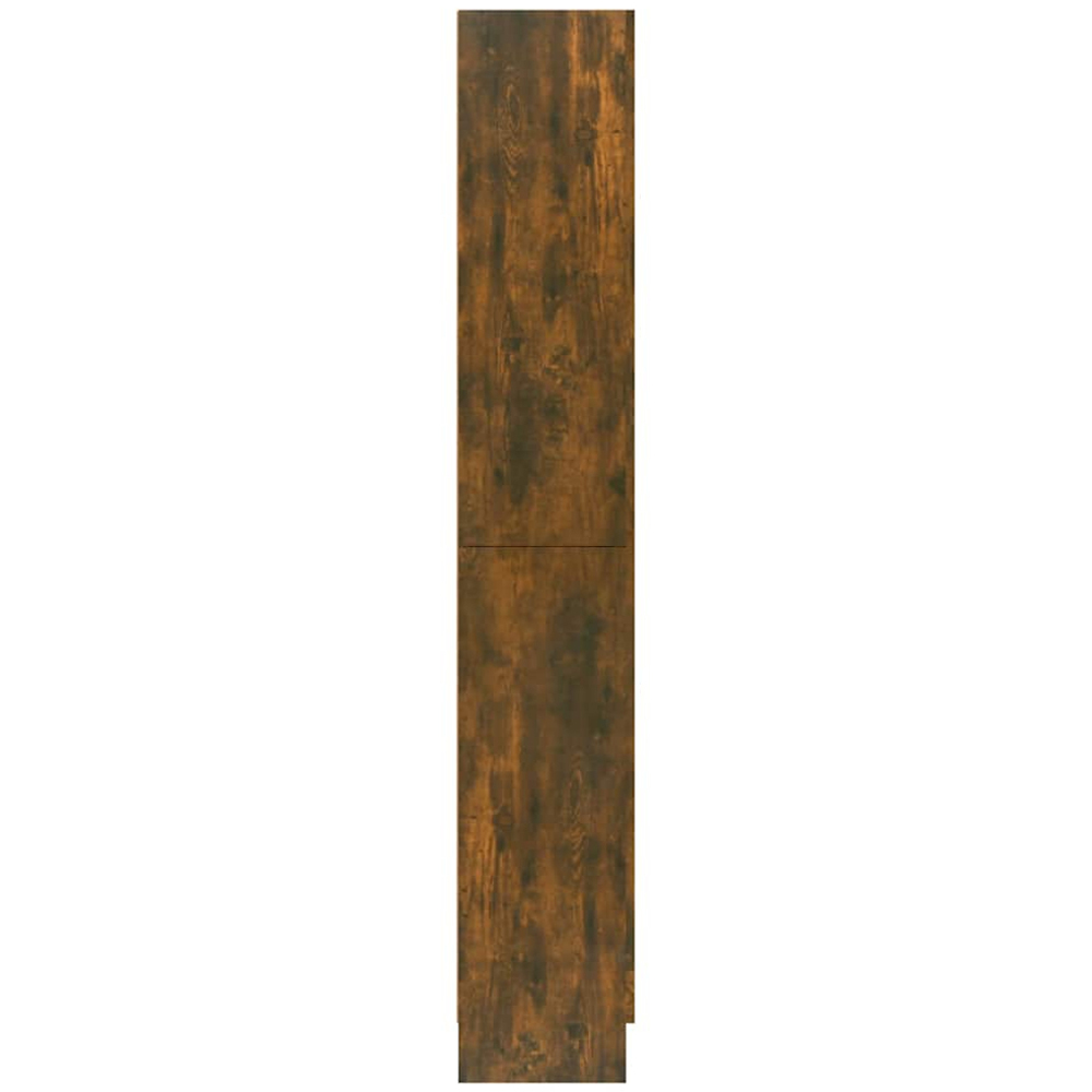 vidaXL 2 Door Smoked Oak Glass Display Cabinet Image 6