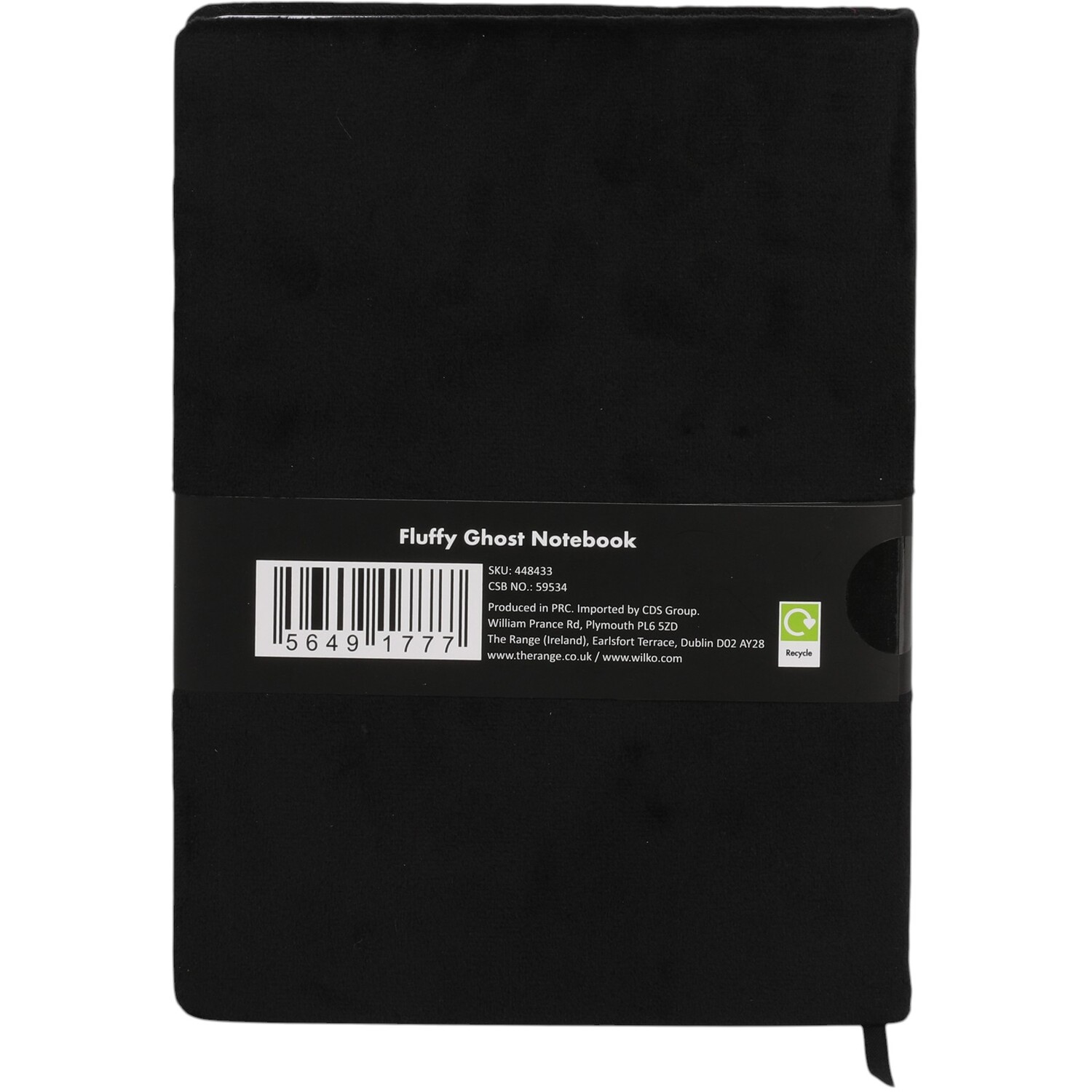 Fluffy Ghost Notebook Black Image 3