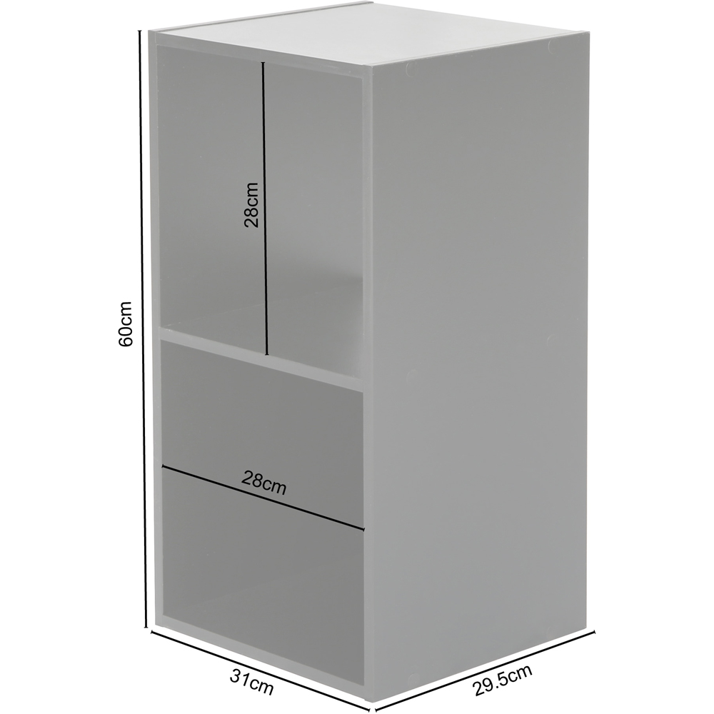 Jane 2 Shelf Black Cube Storage Unit Image 9