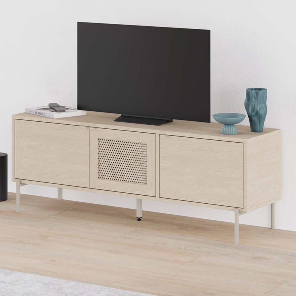 Decortie New Inca 3 Door Pusula Sandstone Metal TV Unit Image 1