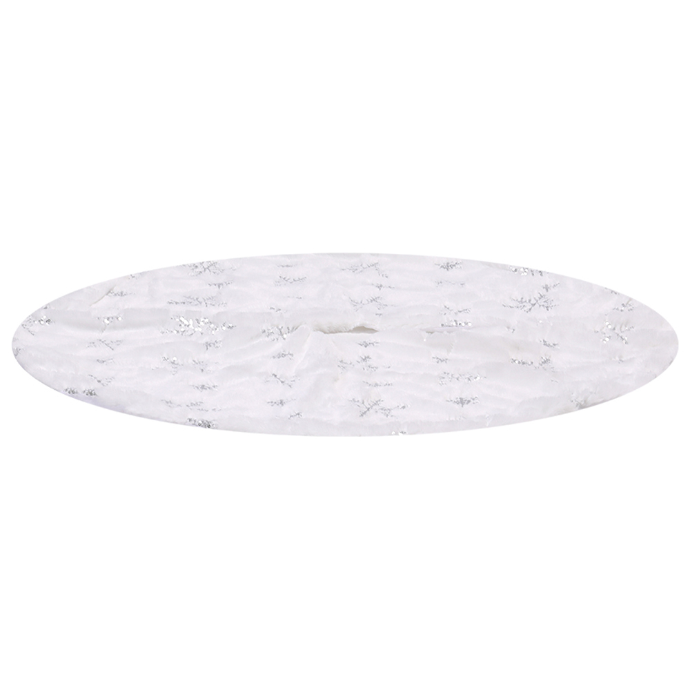 Living and Home 78cm Snowflake White Christmas Tree Skirt Wilko