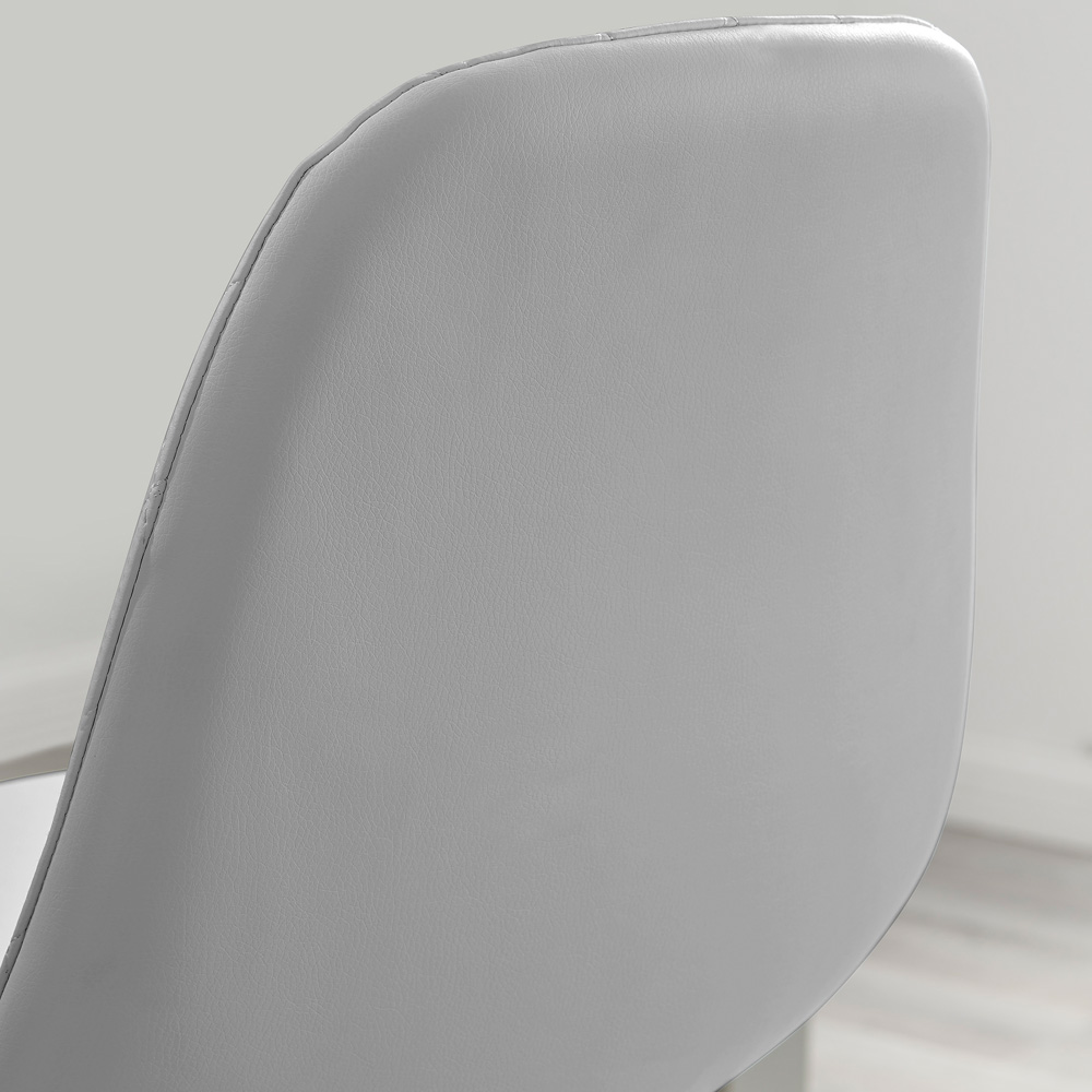 Furniturebox Solara Grey and Black Faux Leather Bar Stool Set of 2 Image 3