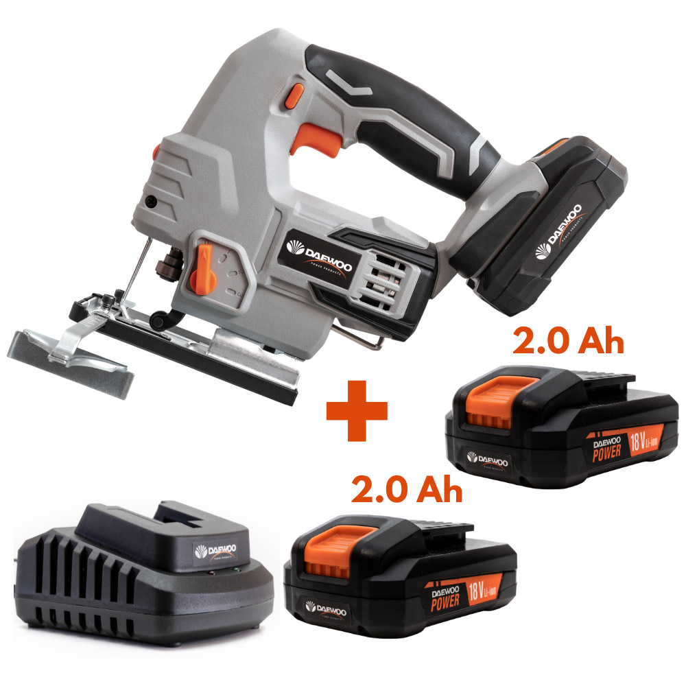 Daewoo U-Force 18V 2 x 2Ah Lithium-Ion Cordless Jigsaw with Battery Charger Image 5
