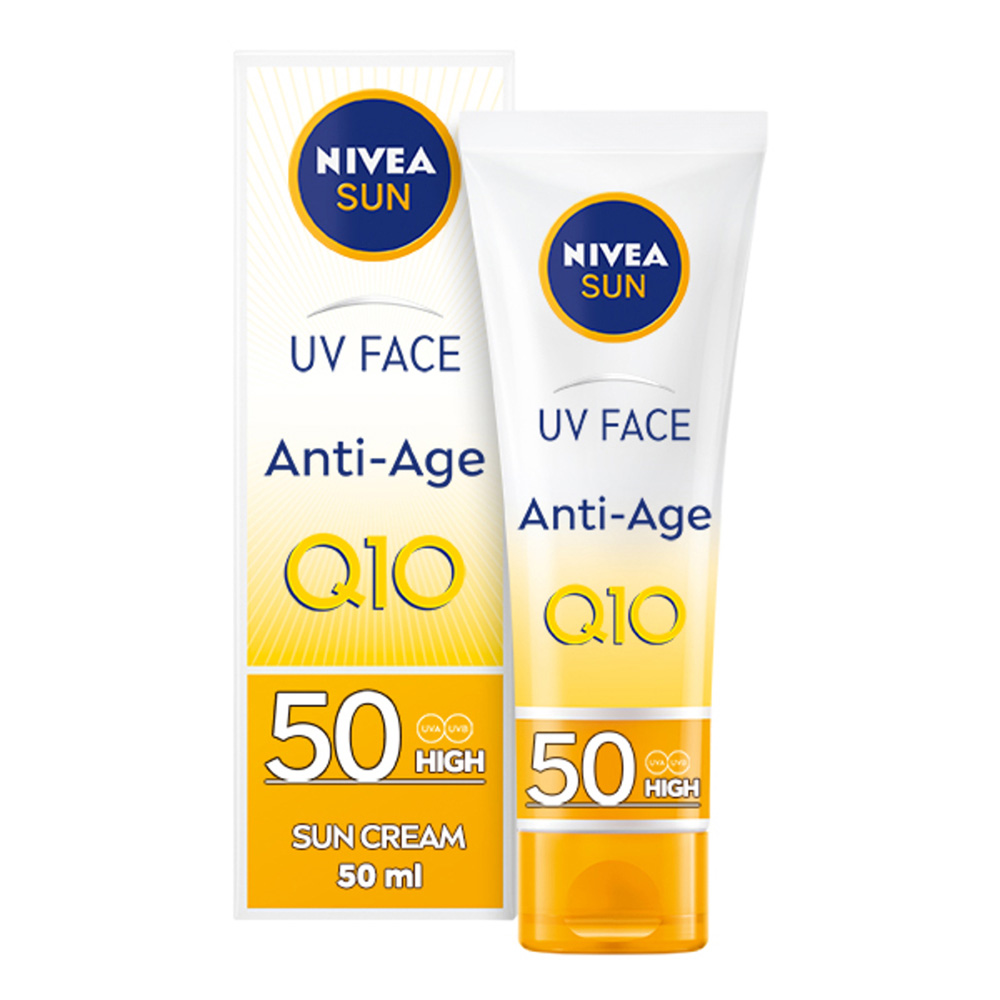 Nivea Sun UV Face Q10 Anti Age Sun Cream SPF50 50ml Image 1