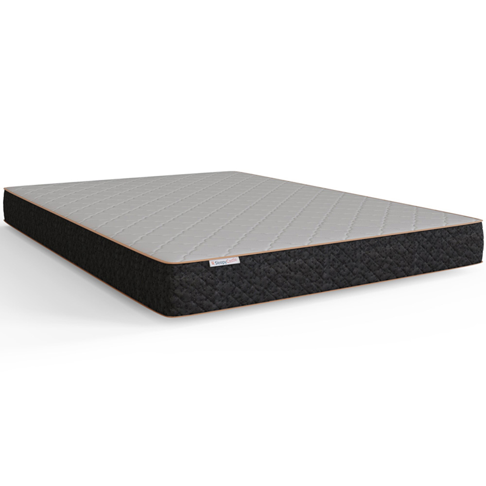 GFW Double Natural Hopsack Fabric End Lift Ottoman Bed with Memory Pocket Spring Mattress Image 2