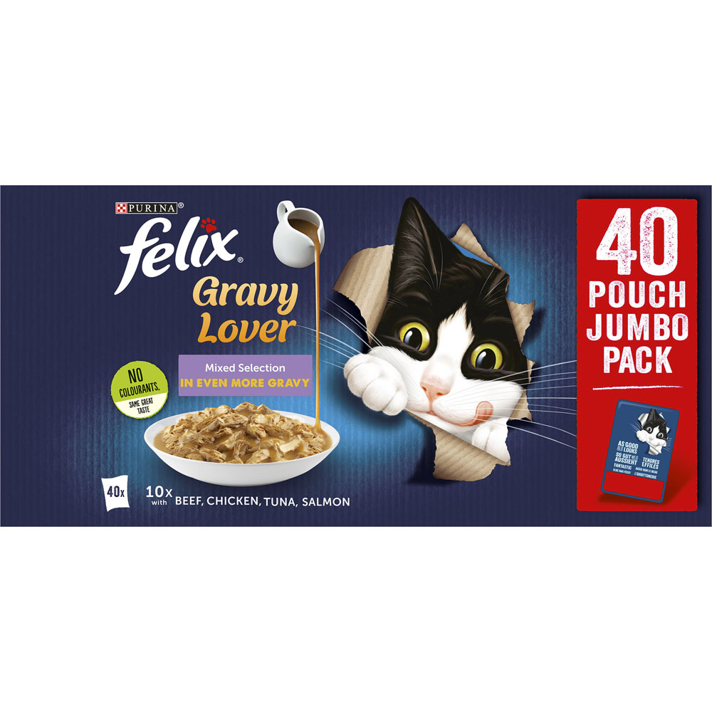 Felix As Good As It Looks Gravy Lover Mixed Cat Food 40 x 100g Image 3