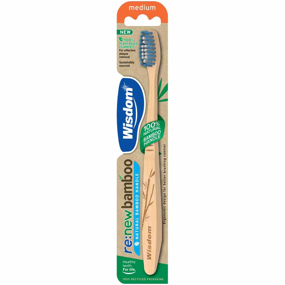 Wisdom Bamboo Medium Toothbrush Image