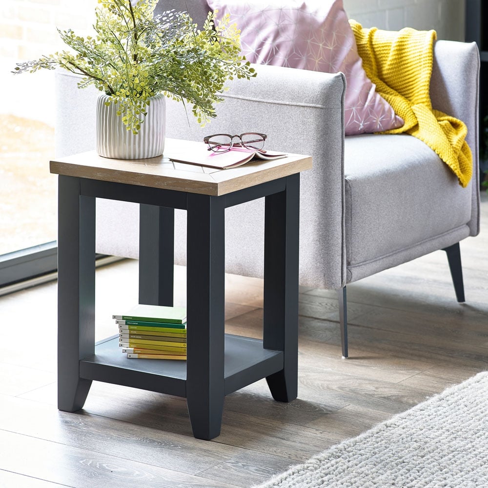 Julian Bowen Bordeaux Dark Grey Lamp Table Image 5