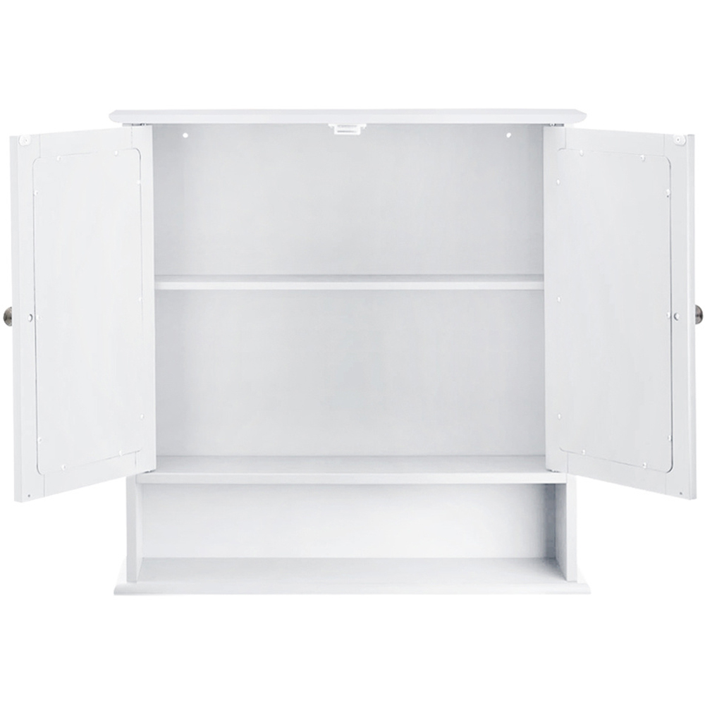 H&O Direct Double Door Wall Mounted Mirror Storage Cabinet Image 3