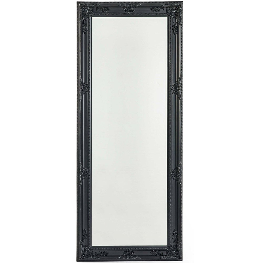 Julian Bowen Palais Black Baroque-Inspired Wooden Lean To Dressing Mirror 170 x 70cm Image 3