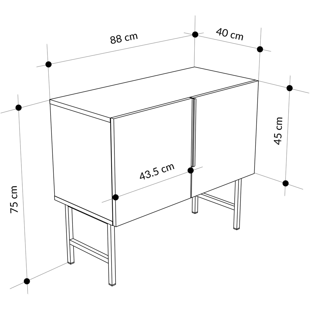 Decortie Tona 2 Door Sandstone Console Table Image 7