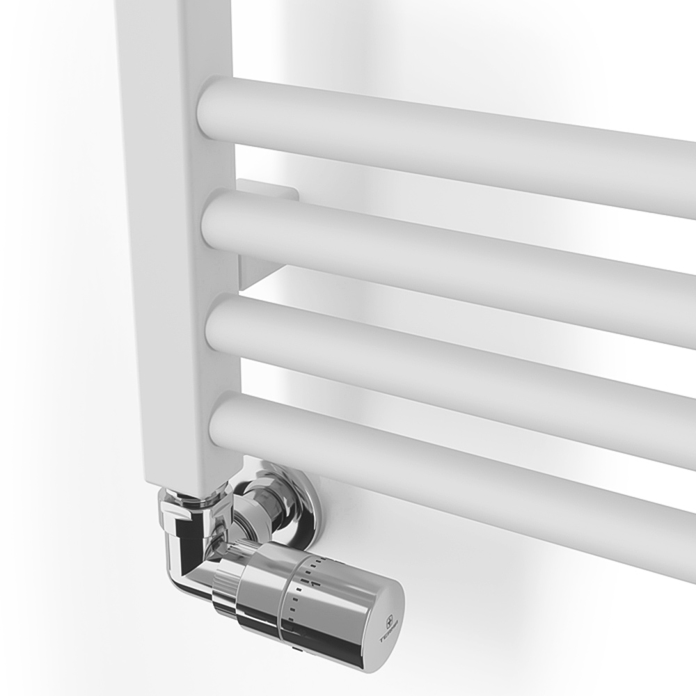 Terma Fiona 985 BTU Matt White Electric Heated Towel Rail 660 x 500mm Image 3