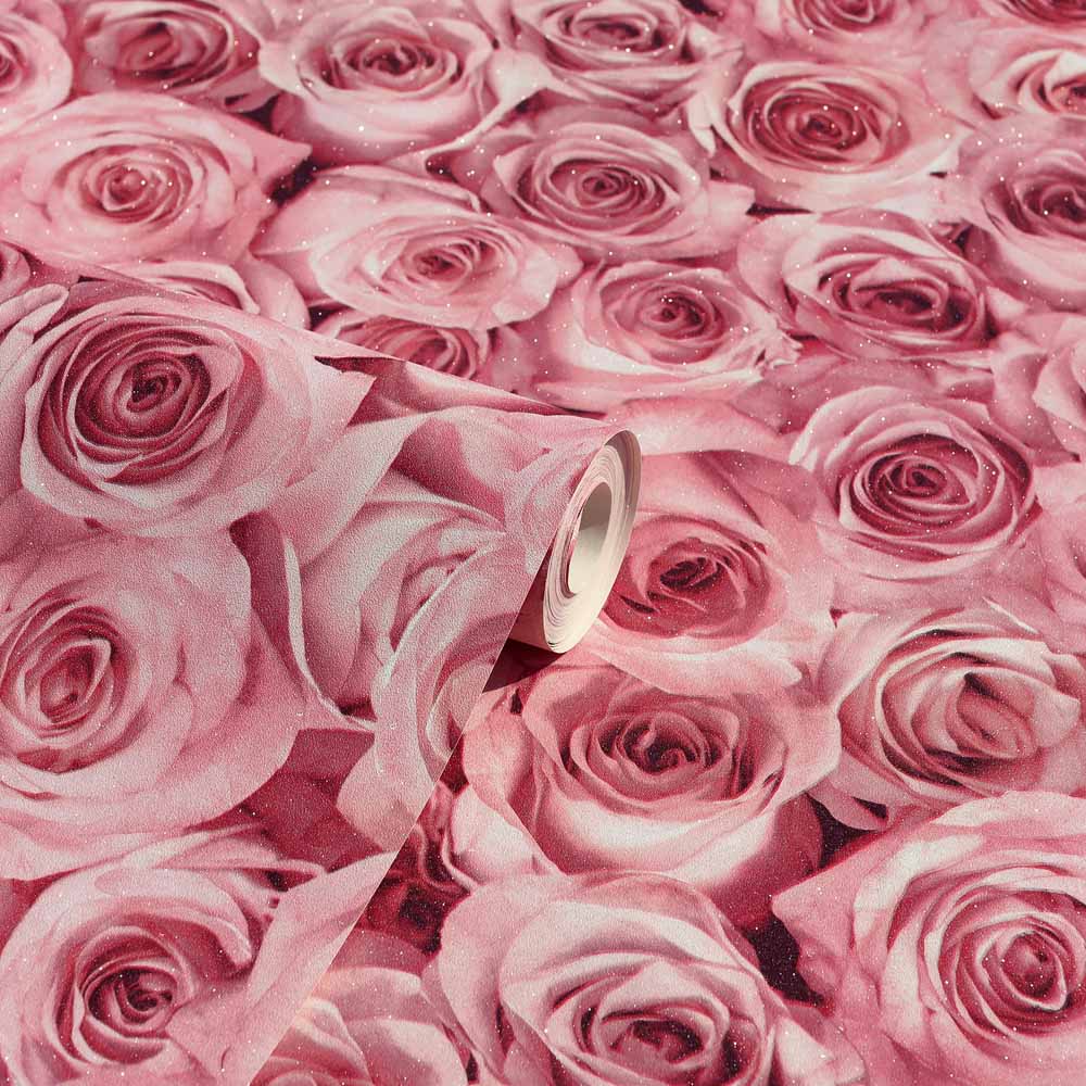 Arthouse Rose Wall Raspberry Wallpaper Image 2