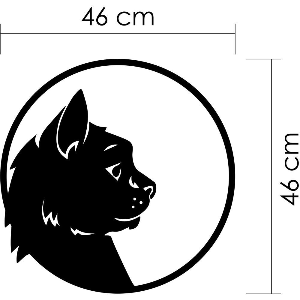 Decortie Black Minimalist Metal Modern Cat Wall Art Image 4
