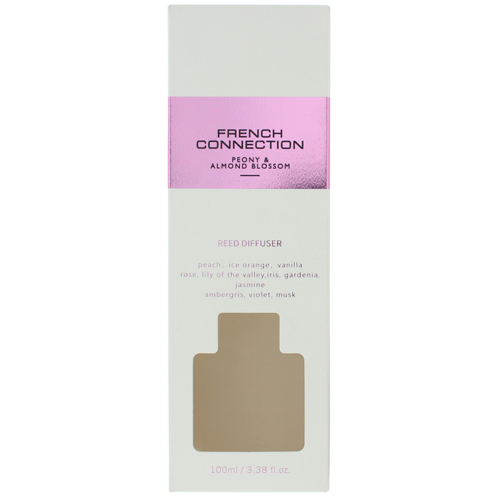 French Connection Metallic Collection Peony and Almond Blossom Reed Diffuser 100ml Image 3