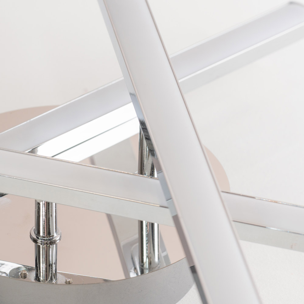 ValueLights Infinity Chrome Adjustable Crossover Integrated LED Ceiling Light Image 3
