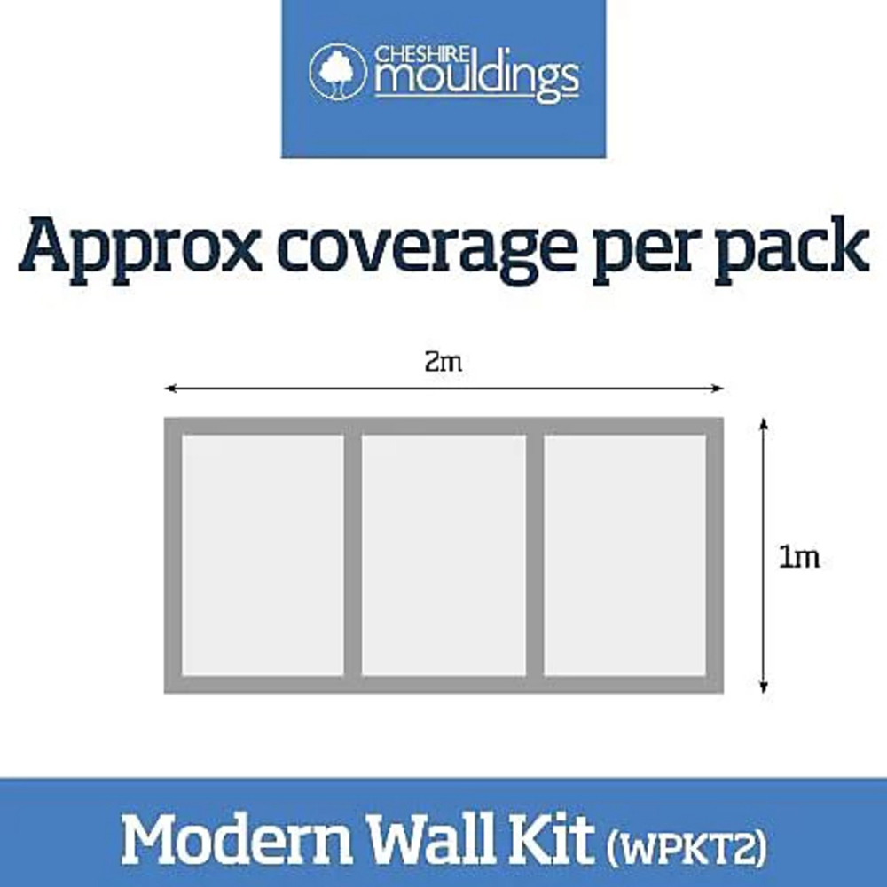 Cheshire Mouldings 7 Strip MDF Modern Wall Panel Kit 2000 x 63mm Image 4