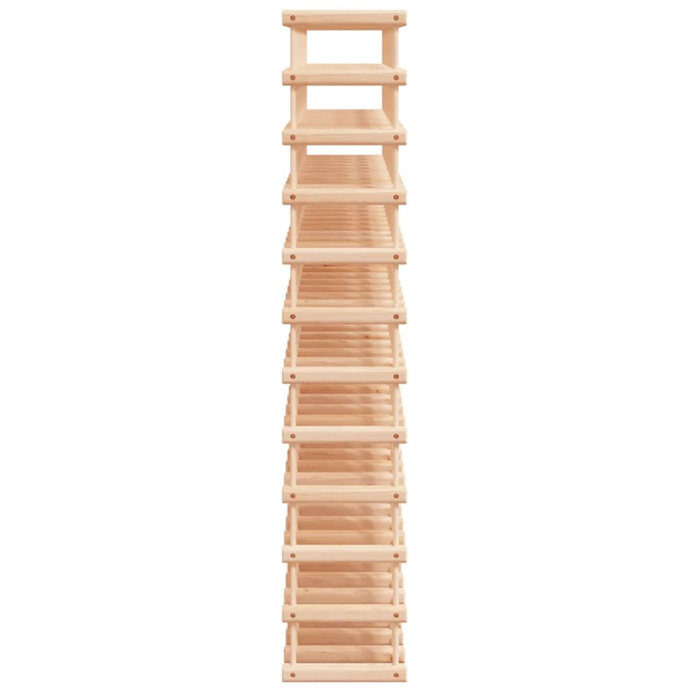 vidaXL 120 Bottle Natural Brown Freestanding Wine Rack Image 4