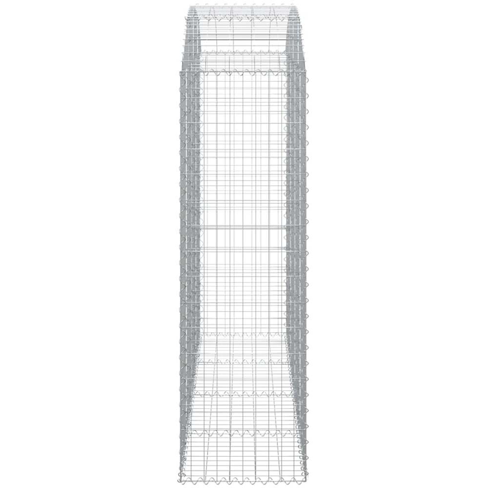 vidaXL Silver Galvanised Iron Gabion Basket 200 x 50 x 160/180cm Image 3