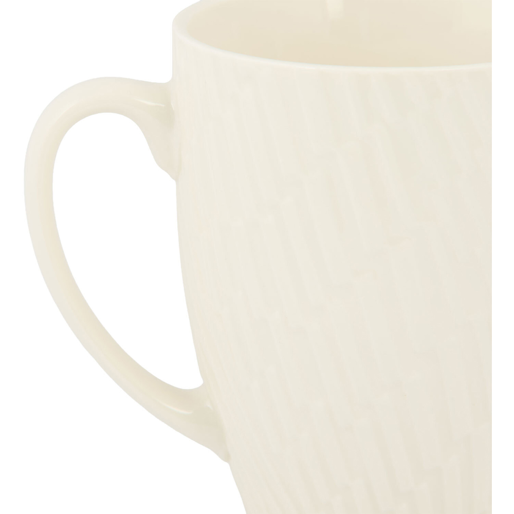 Pack of 4 Embossed Mugs White Image 4