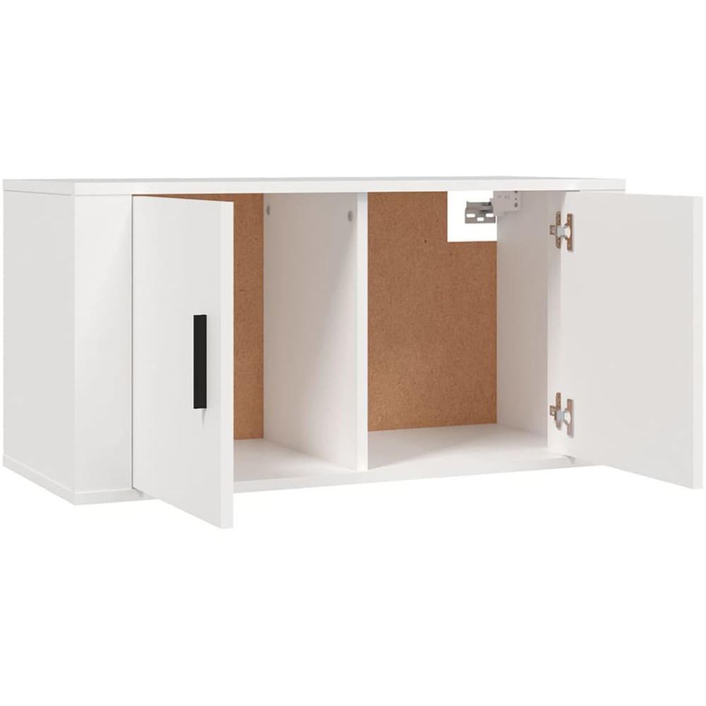 vidaXL 2 Door White Wall Mounted TV Cabinet Image 6