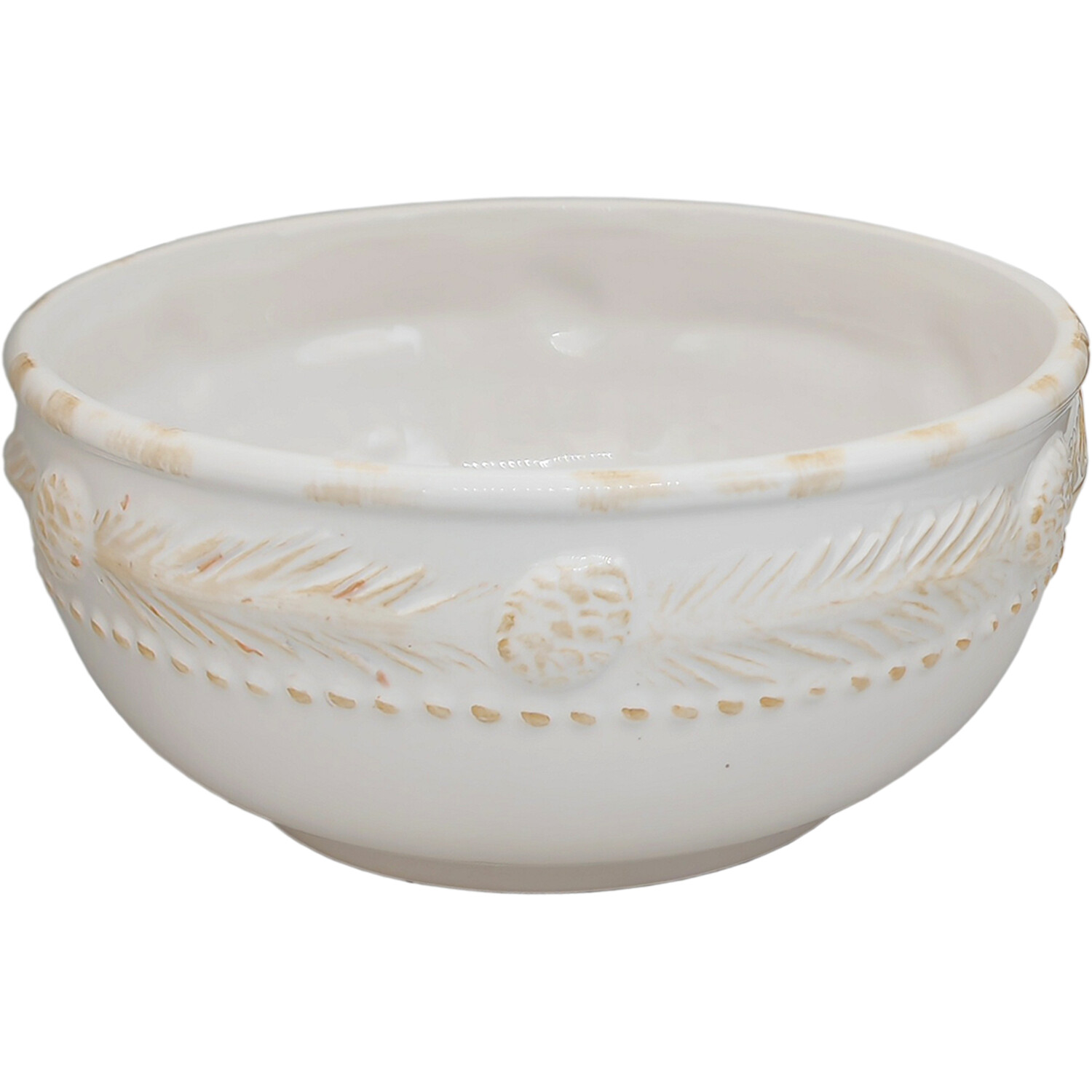 Rustic Christmas Bowl - White Image 1