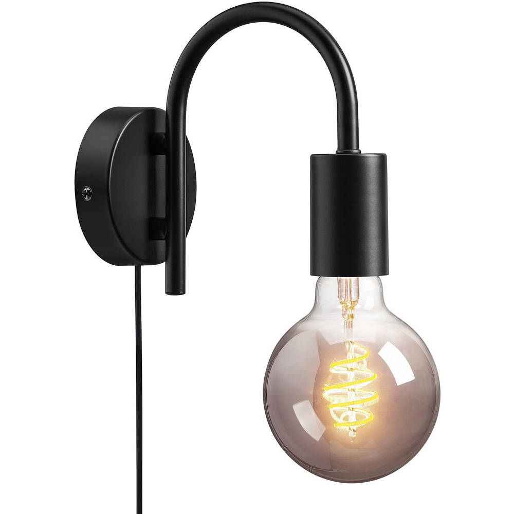 Nordlux Paco E27 Black Wall Light Image 1
