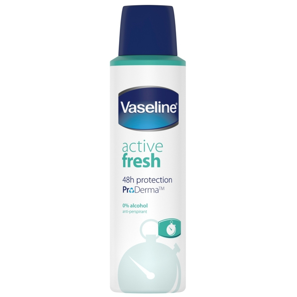 Vaseline ProDerma Active Fresh Skin Protection Anti-Perspirant Deodorant Spray 150ml 6 Pack Image 1