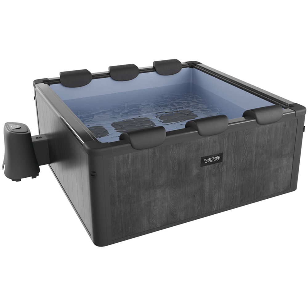 Wave Spas Adriatic 6 Person Black Wood Square Frame Hot Tub Image 1