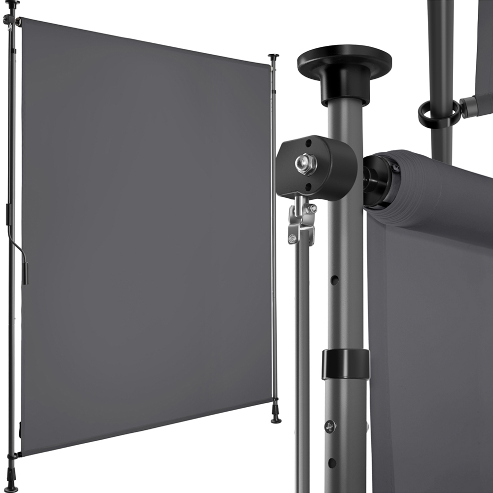 tectake Taija Dark Grey Retractable Awning with Hand Crank 3.1 x 1.28m Image 2