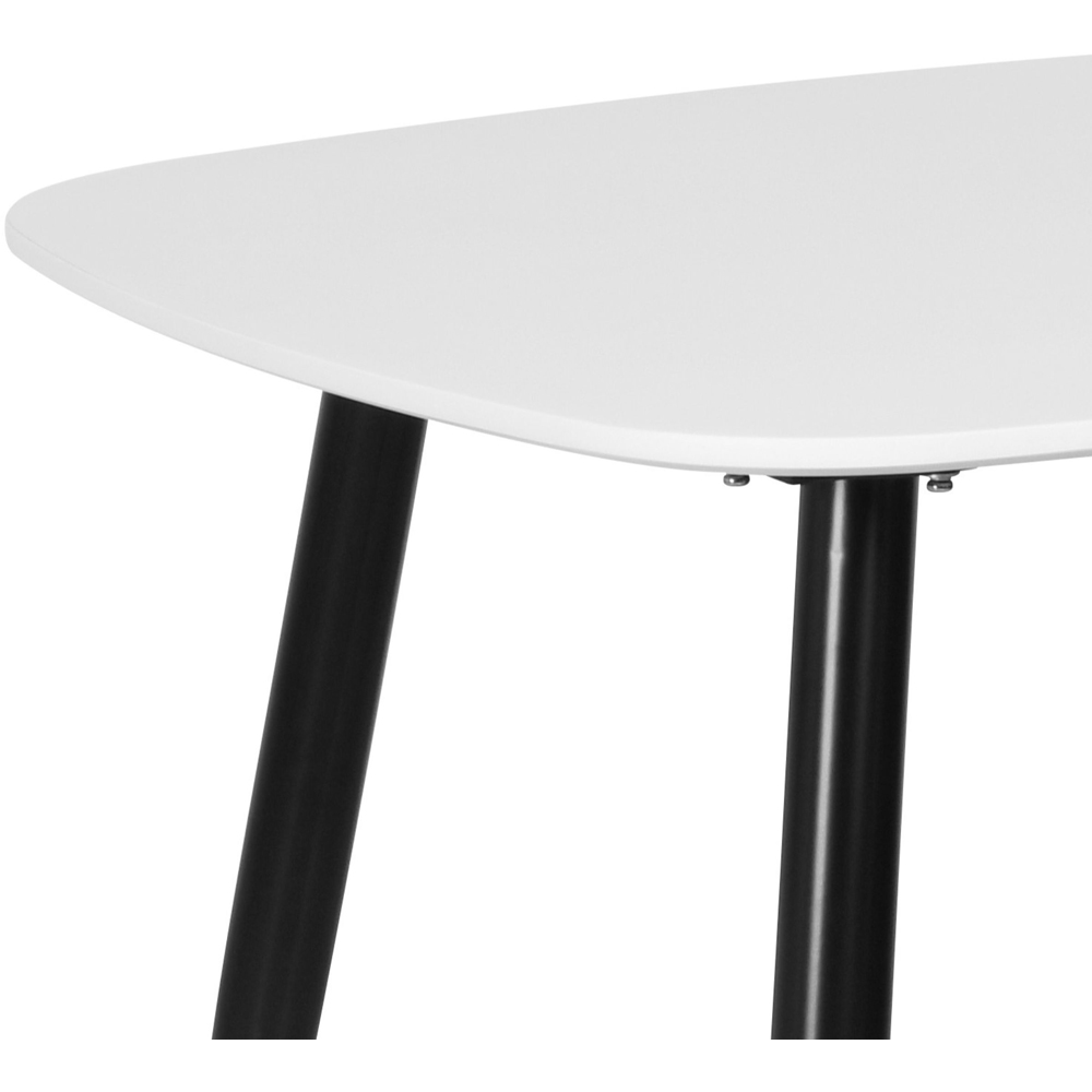 Core Products Aspen Academy 4 Seater Plastic Square Dining Set White and Black Image 4