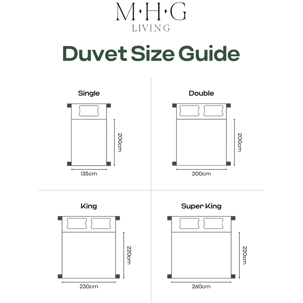 MHG Living Single White Spring Summer Hollowfibre Duvet 4.5 Tog Image 9