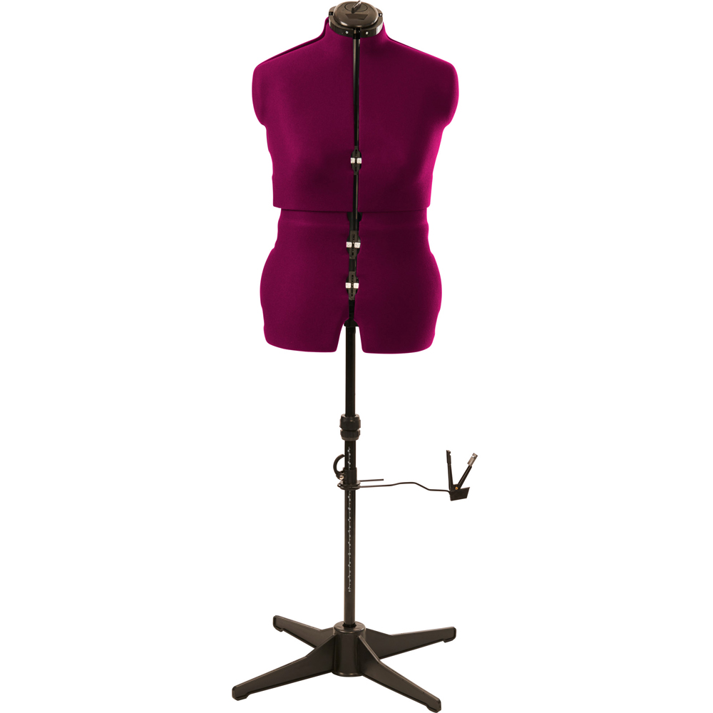 Sewing Online 023817-WINE Wine Adjustable 8-Part Dressmakers Dummy with Hem Marker Medium Image 4
