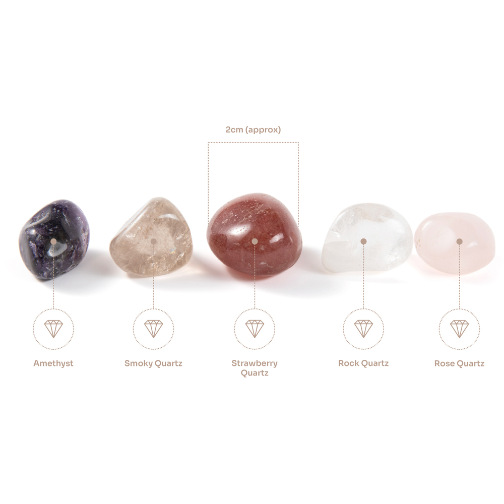 Myga Relaxation Wellbeing Stone Collection with Drawstring Pouch Image 3