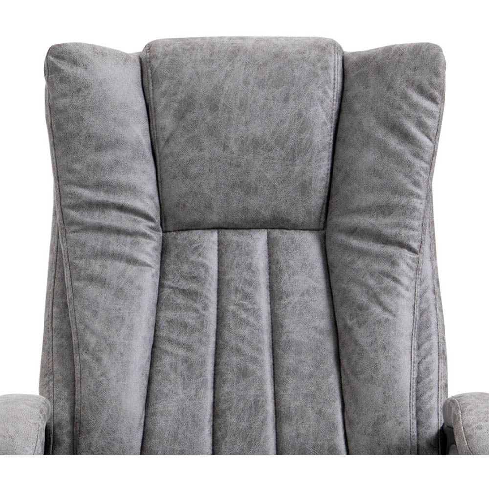 Portland Grey Microfibre Swivel Office Desk Chair Image 6
