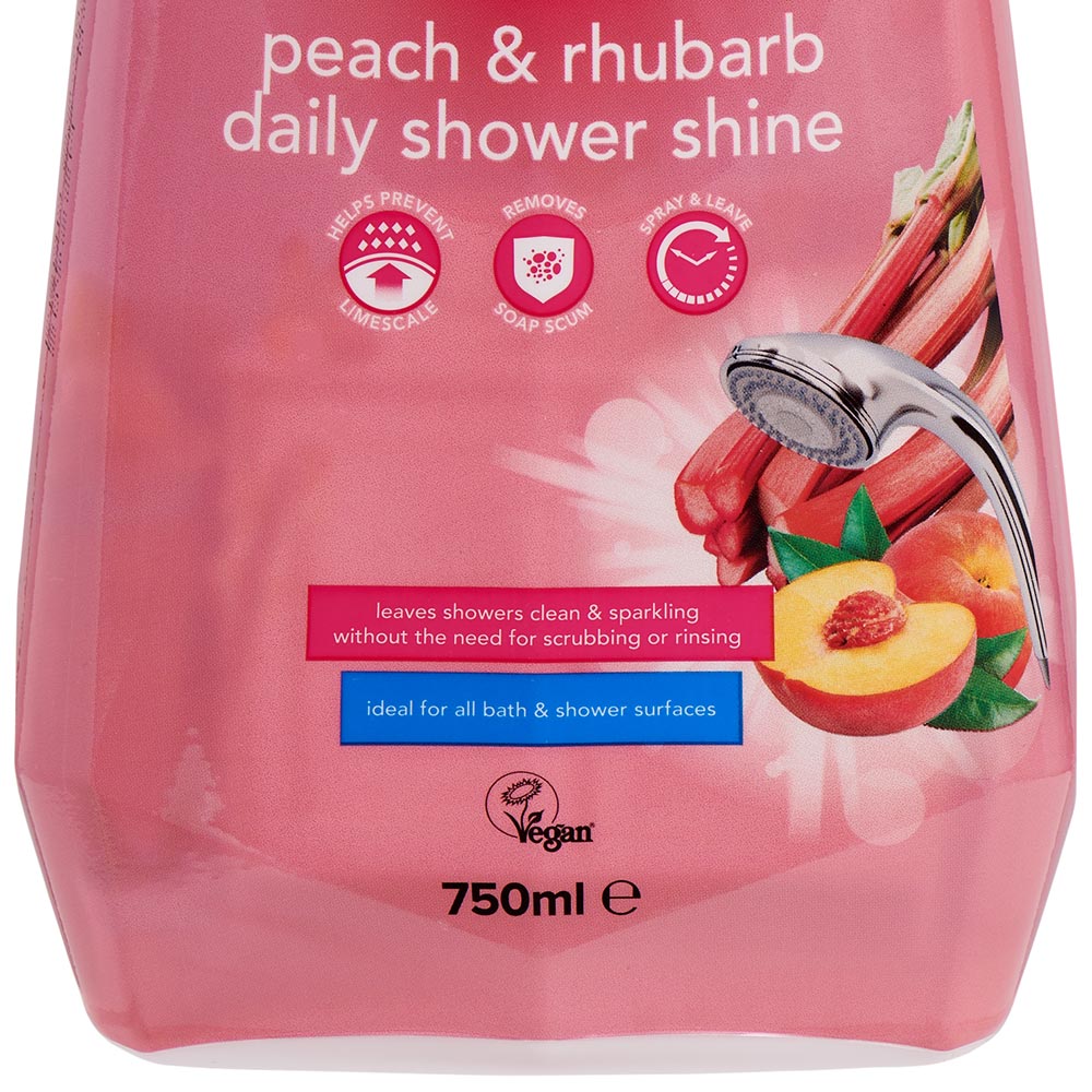 Wilko Peach and Rhubarb Daily Shower Shine Spray 750ml Wilko