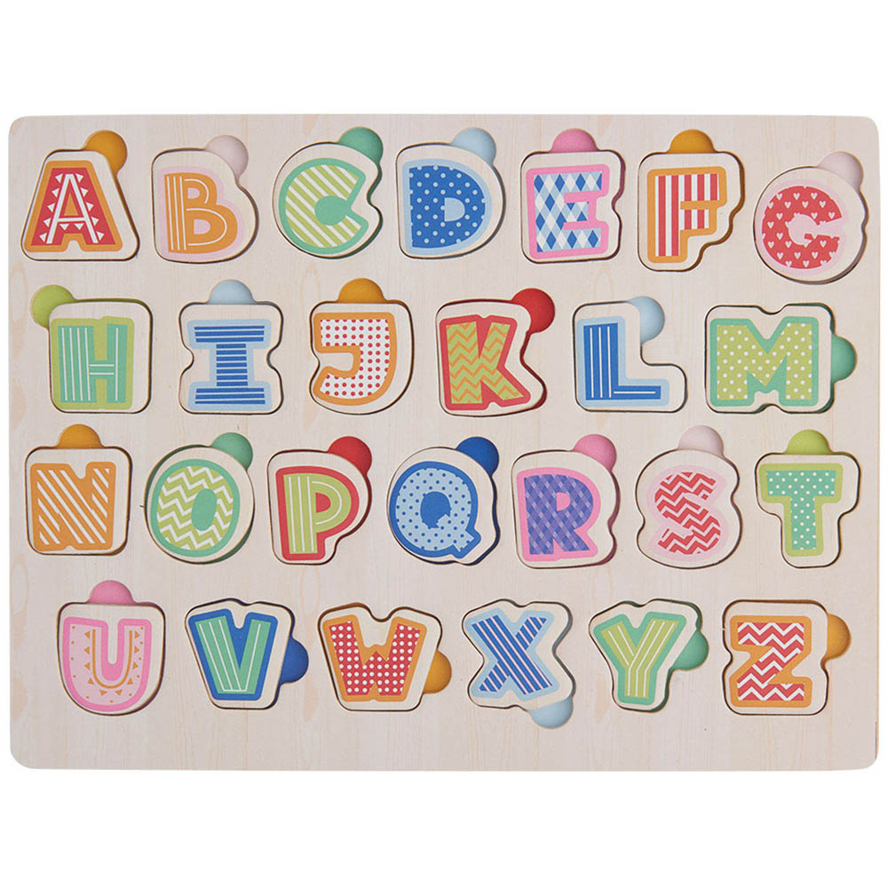 Wilko Wood Alphabet Puzzle Image 1