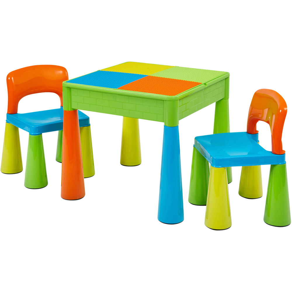 Liberty House Toys Multi-Colour Kids 5-in-1 Activity Table and Chairs Image 3