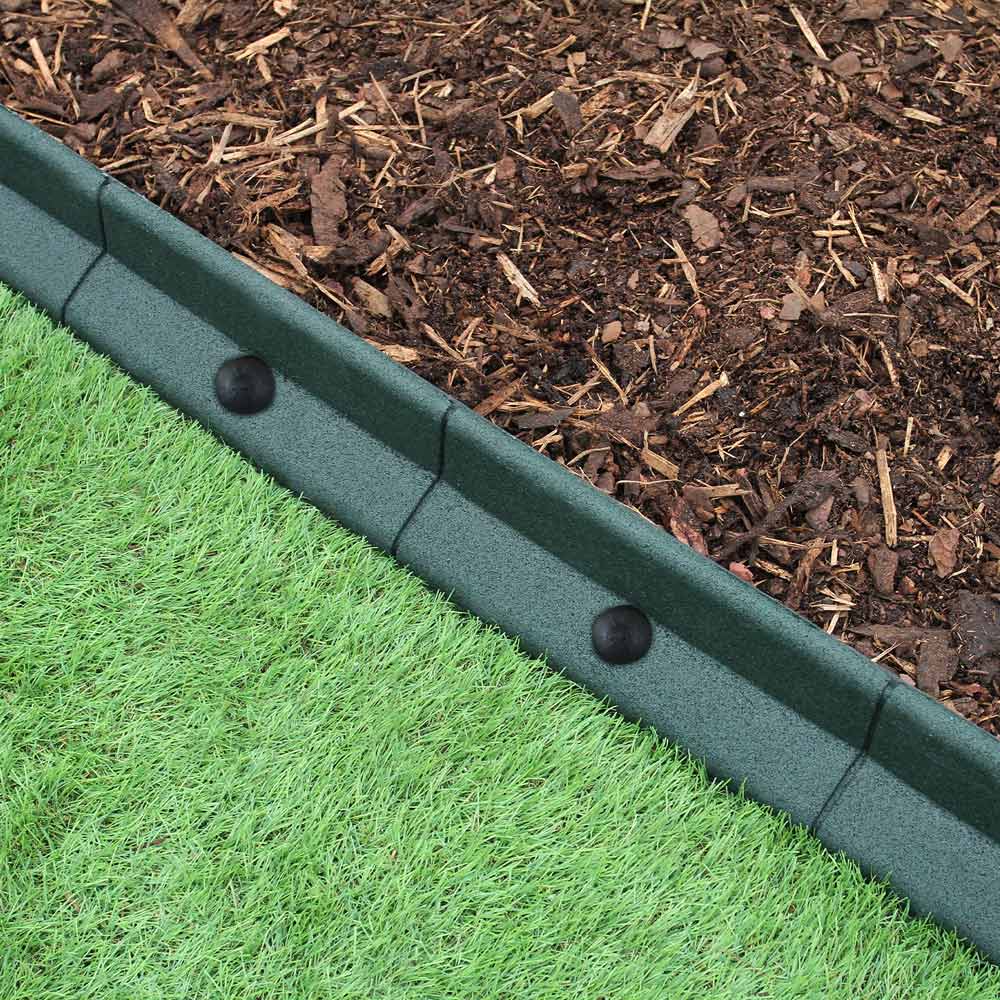 6 x 1.2M Flexible Lawn Edging - Green Image 5
