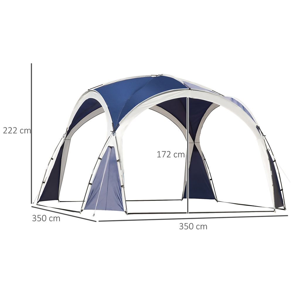 Outsunny Grey Dome Gazebo Camping Tent 3.5 x 3.5m Image 6