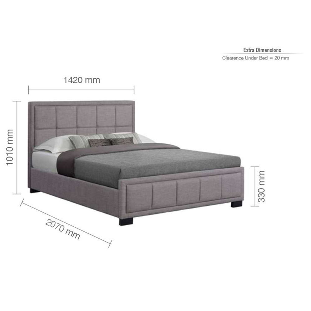 Hannover Double Steel Velour Bed Frame Image 8