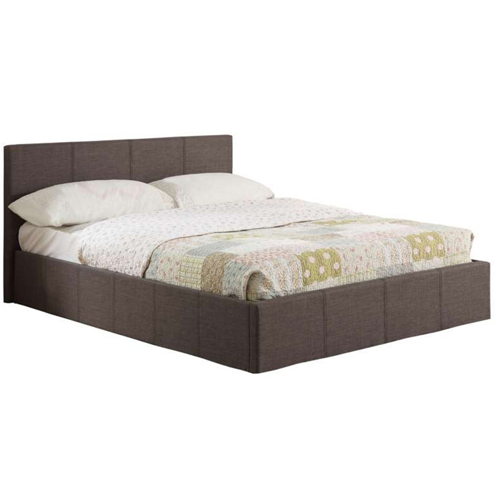 Berlin Double Grey Polyester Ottoman Bed Image 2