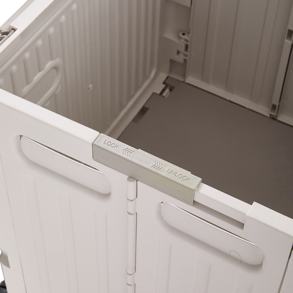 Living and Home Grey White Foldable Shopping Trolley 55L Image 4