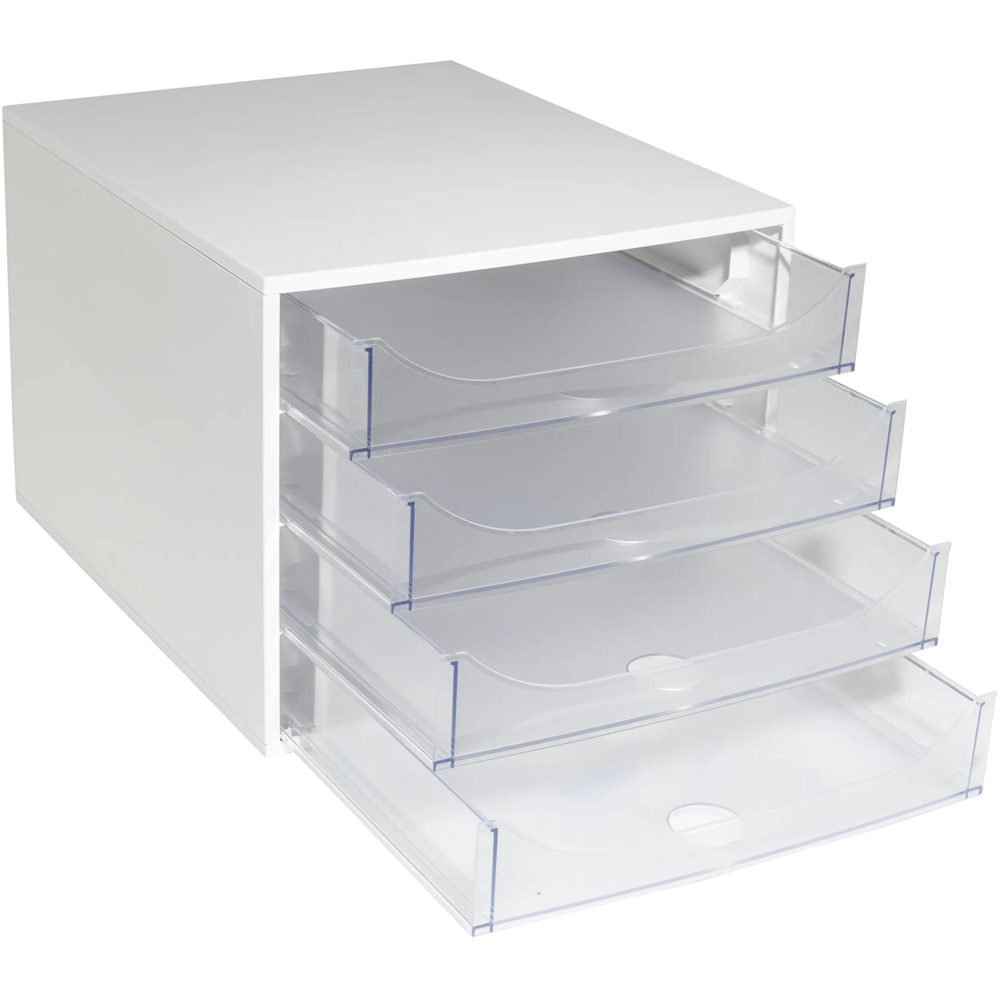 Exacompta EcoBox Office 4 Drawer Crystal Desk Organiser Image 4