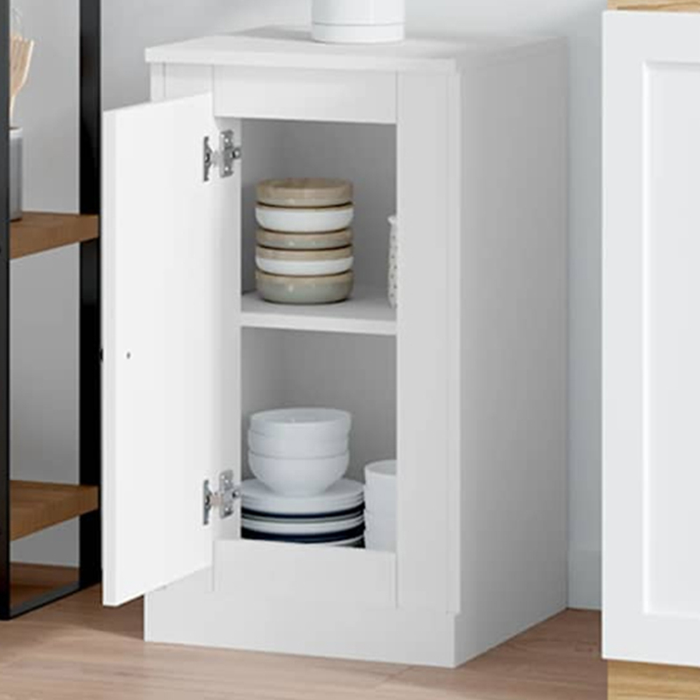 vidaXL Single Door White Sideboard Image 1