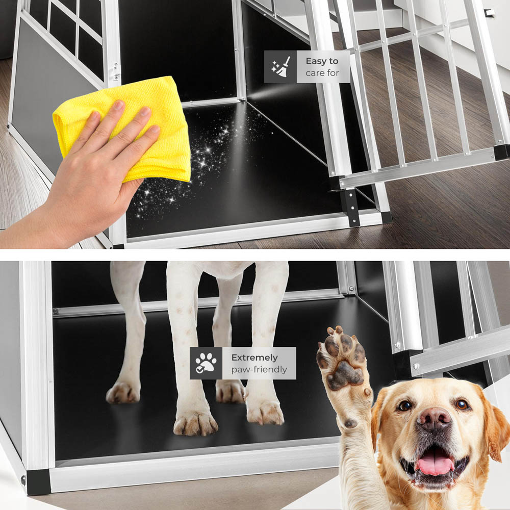 tectake Black Dog Crate 90 x 65cm Image 5