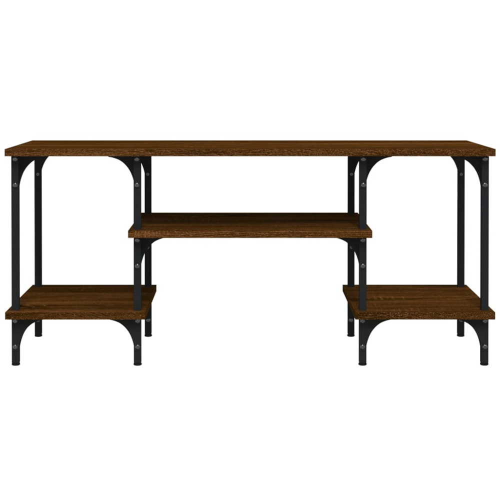 vidaXL 3 Shelf Brown Oak TV Cabinet Image 5