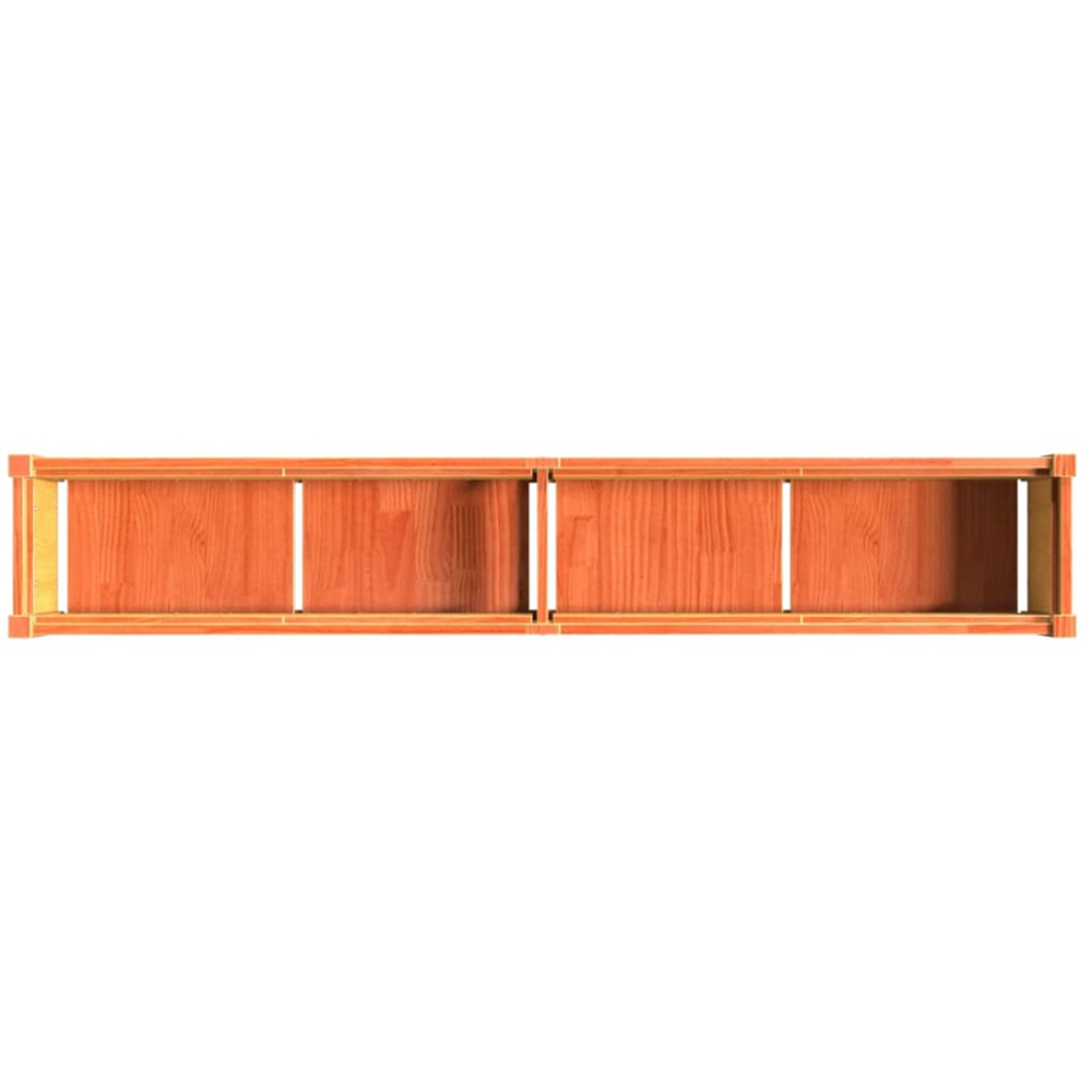 vidaXL Brown Pine Wood Garden Planter 31 x 180 x 31cm 2 Pack Image 8