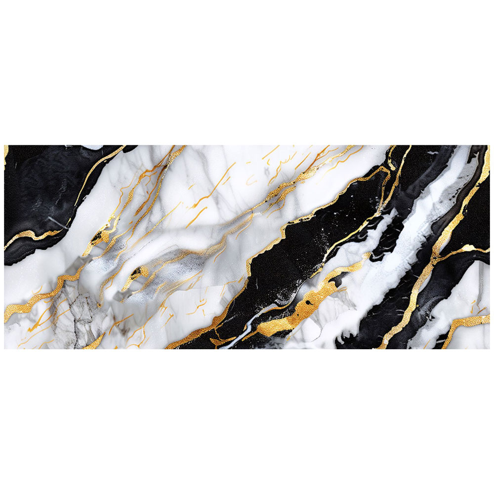Warren Reed Designer White and Gold Marble Effect Bathroom Splashback 25 x 60cm Image 2