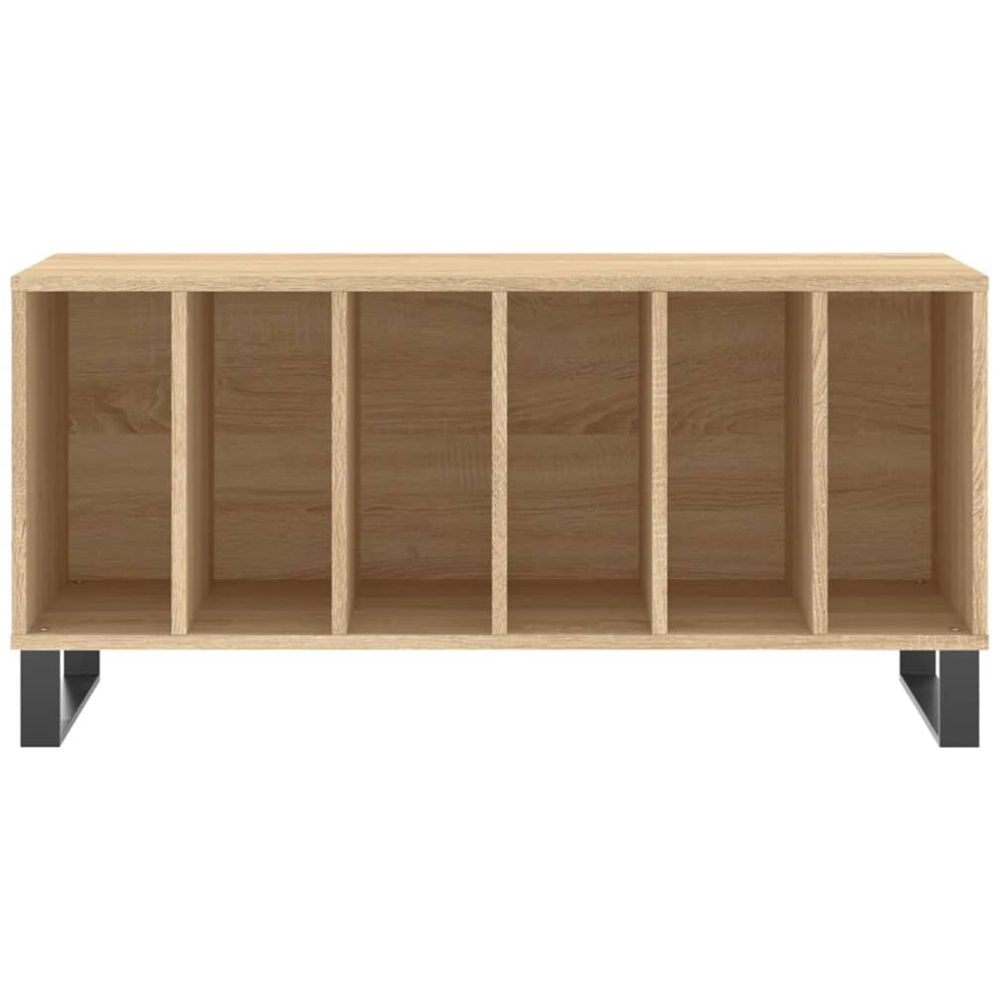 vidaXL 6 Shelf Sonoma Oak Record Cabinet Image 4